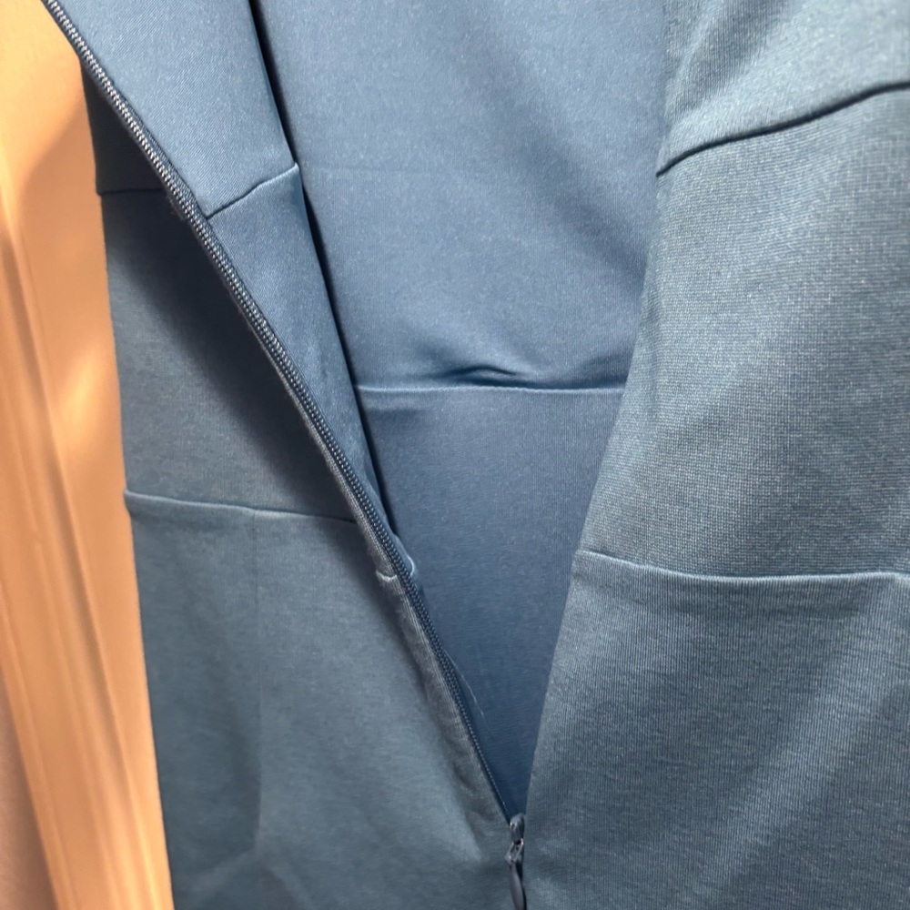 NWT Boden | Jessica Ponte Midi Sheath Tie Waist Dress  Agean Blue | size 4 - Picture 9 of 16